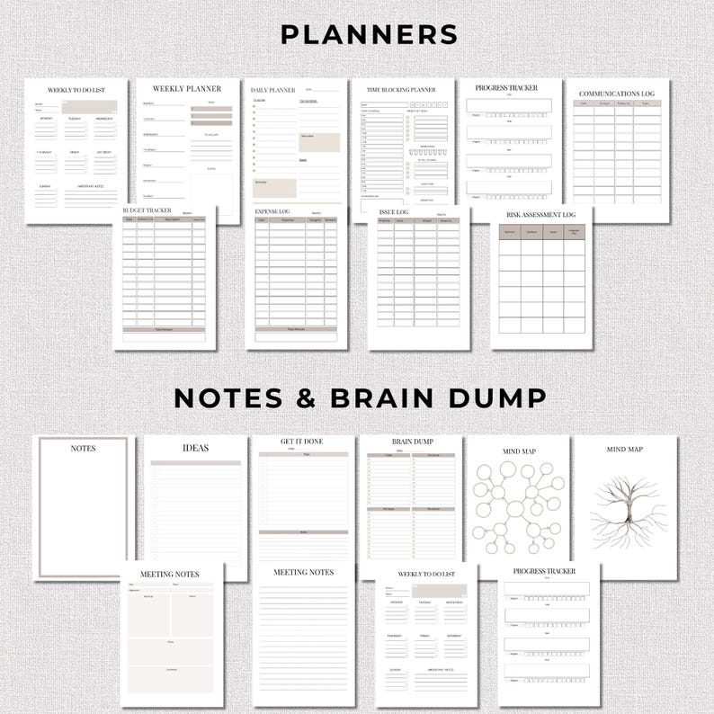 ADHD Project Planner Templates | Visual Task Breakdown & Workflow ...