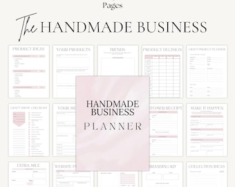 Craft Business Planner, Small Business Workbook, Printable Etsy Seller, Editable, Productivity Tool