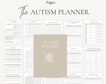 Autism Planner | Autism Awareness | Visual Schedule | Behaviour Chart | PDF A4 A5 Canva Editable