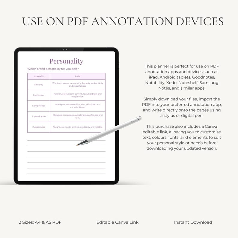 Small Business Planner | Brand Identity Kit | Business Binder | Printable PDF A4 A5 Canva Editable