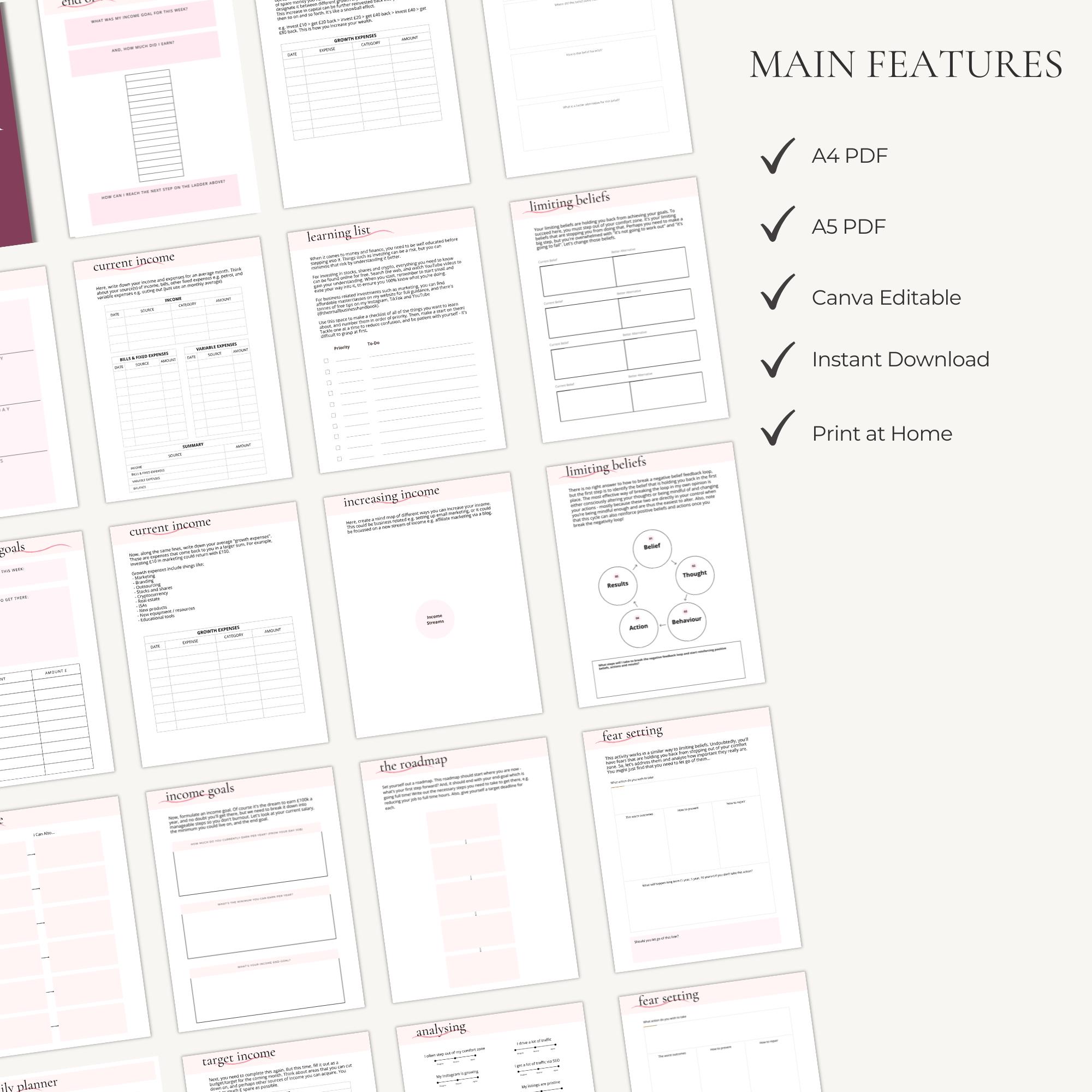 Business Owner Planner | Goal Setting Planner | CEO Mindset Workbook ...
