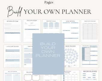 Custom Planner Bundle | Build Your Own Planner System | 180 Printable Inserts | PDF A4 A5 Canva