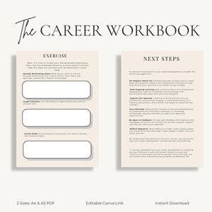 Career Planning Workbook | Personal Growth Planner | Work Life Balance | PDF A4 A5 Canva Editable