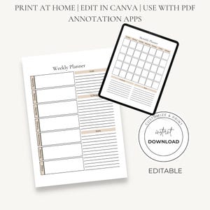 Home Management Binder | Family Command Center | Household Planner | Canva PDF