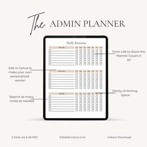 Home Management Binder | Family Command Center | Household Planner | Canva PDF