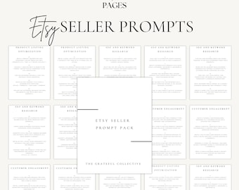 AI Prompt Pack | Chat GPT Cheat Sheet | AI Content Strategy | Etsy Seller | A4 A5
