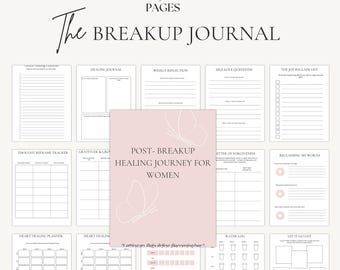 Diario de sanación tras una ruptura / Cuaderno de trabajo sobre amor propio y recuperación emocional / PDF A4 A5 Canva