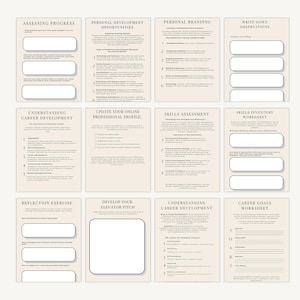 Career Planning Workbook | Personal Growth Planner | Work Life Balance | PDF A4 A5 Canva Editable