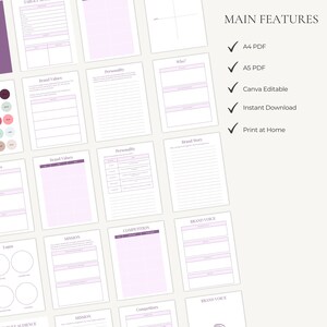 Small Business Planner | Brand Identity Kit | Business Binder | Printable PDF A4 A5 Canva Editable