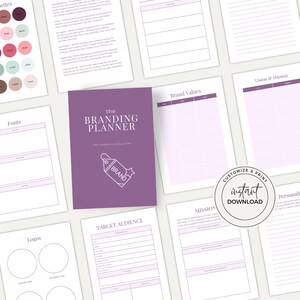 Small Business Planner | Brand Identity Kit | Business Binder | Printable PDF A4 A5 Canva Editable