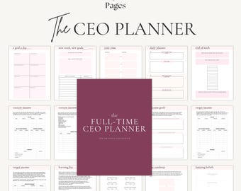 CEO Planner Business Workbook CEO Journal Solopreneur Organiser Goal Planning Book
