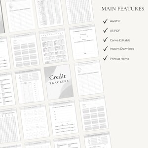 Budget Planner Printable Templates | Money Saving Binder | Personal Finance Tracker | PDF A4 A5 Canva