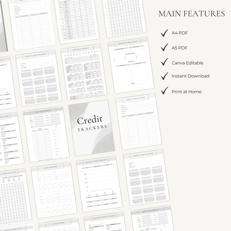 Budget Planner Printable Templates | Money Saving Binder | Personal Finance Tracker | PDF A4 A5 Canva