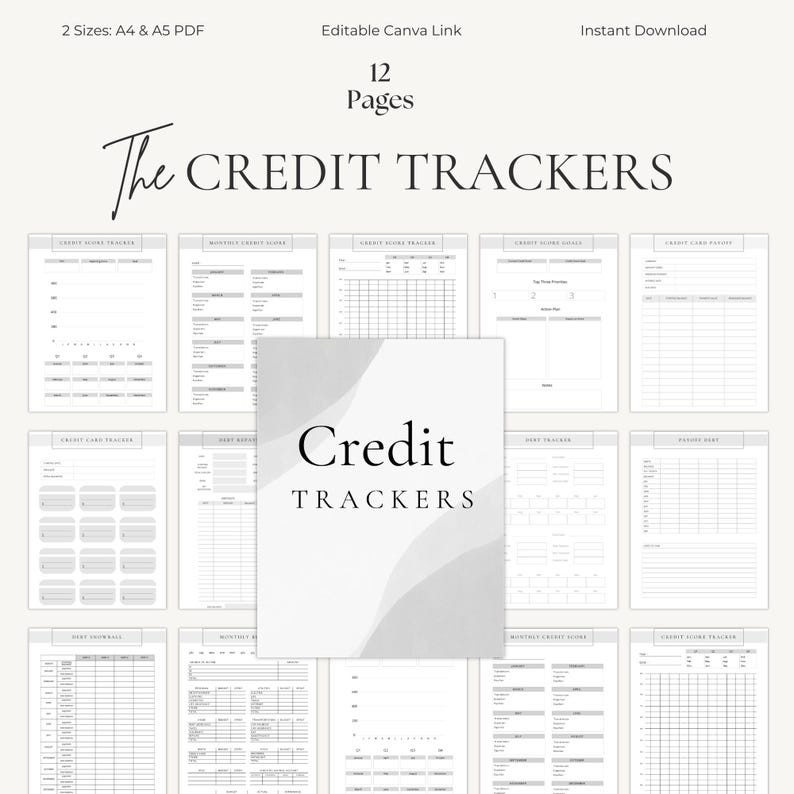 Budget Planner Printable Templates | Money Saving Binder | Personal Finance Tracker | PDF A4 A5 Canva