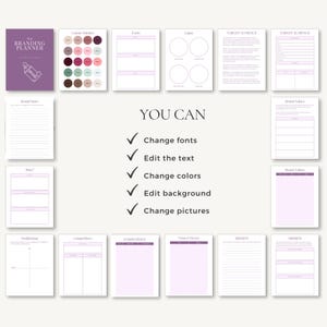 Small Business Planner | Brand Identity Kit | Business Binder | Printable PDF A4 A5 Canva Editable