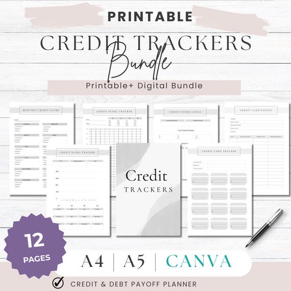 Debt Payoff Planner Printable: Credit Tracker & Budget System for Financial Reset