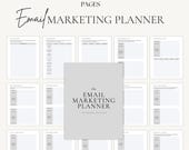 Small Business Marketing Planner | Email Marketing Workbook | Content Tracker | PDF A4 A5 Canva