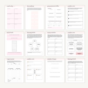 Business Owner Planner | Goal Setting Planner | CEO Mindset Workbook | Entrepreneur Templates | A4 A5 Canva