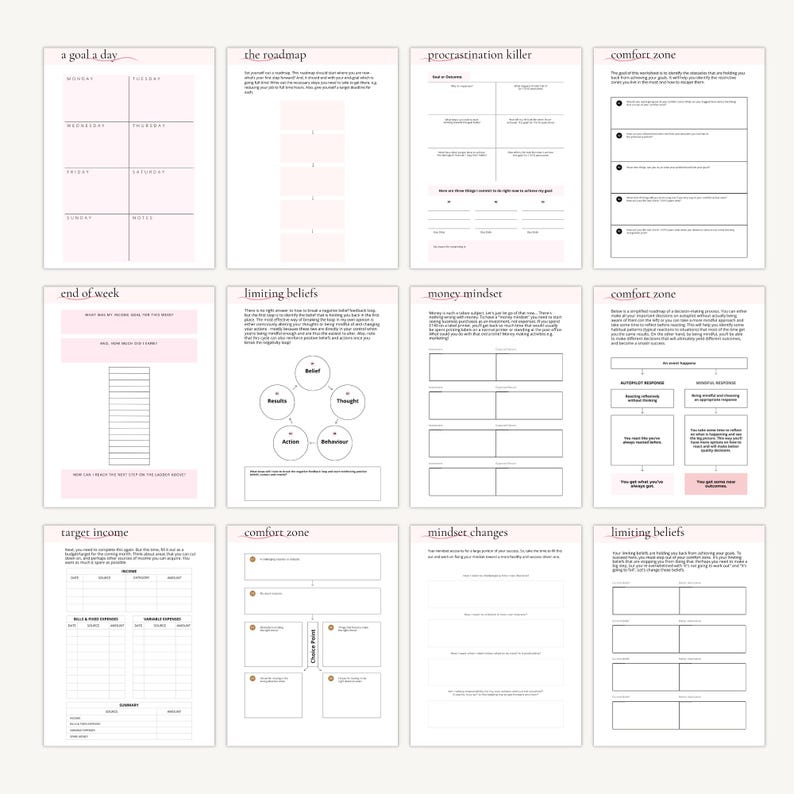 Business Owner Planner | Goal Setting Planner | CEO Mindset Workbook | Entrepreneur Templates | A4 A5 Canva