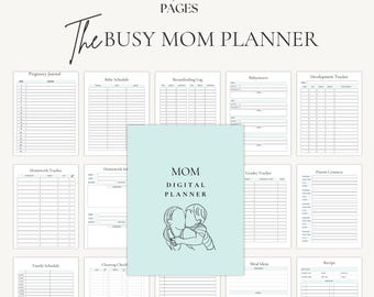 Home Management Binder Printable Family Planner PDF Busy Mom Organizer Canva Template