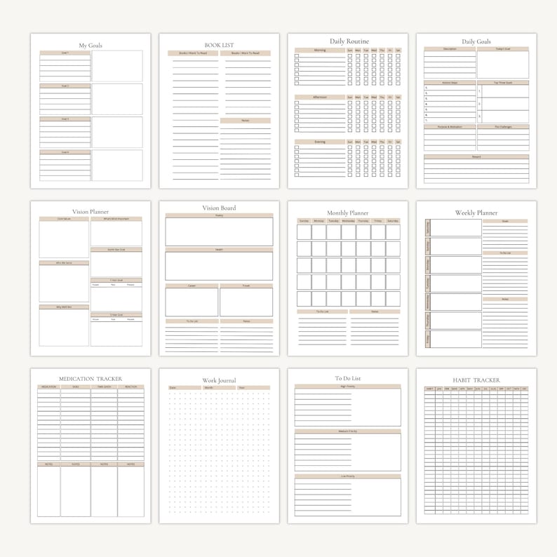 Home Management Binder | Family Command Center | Household Planner | Canva PDF