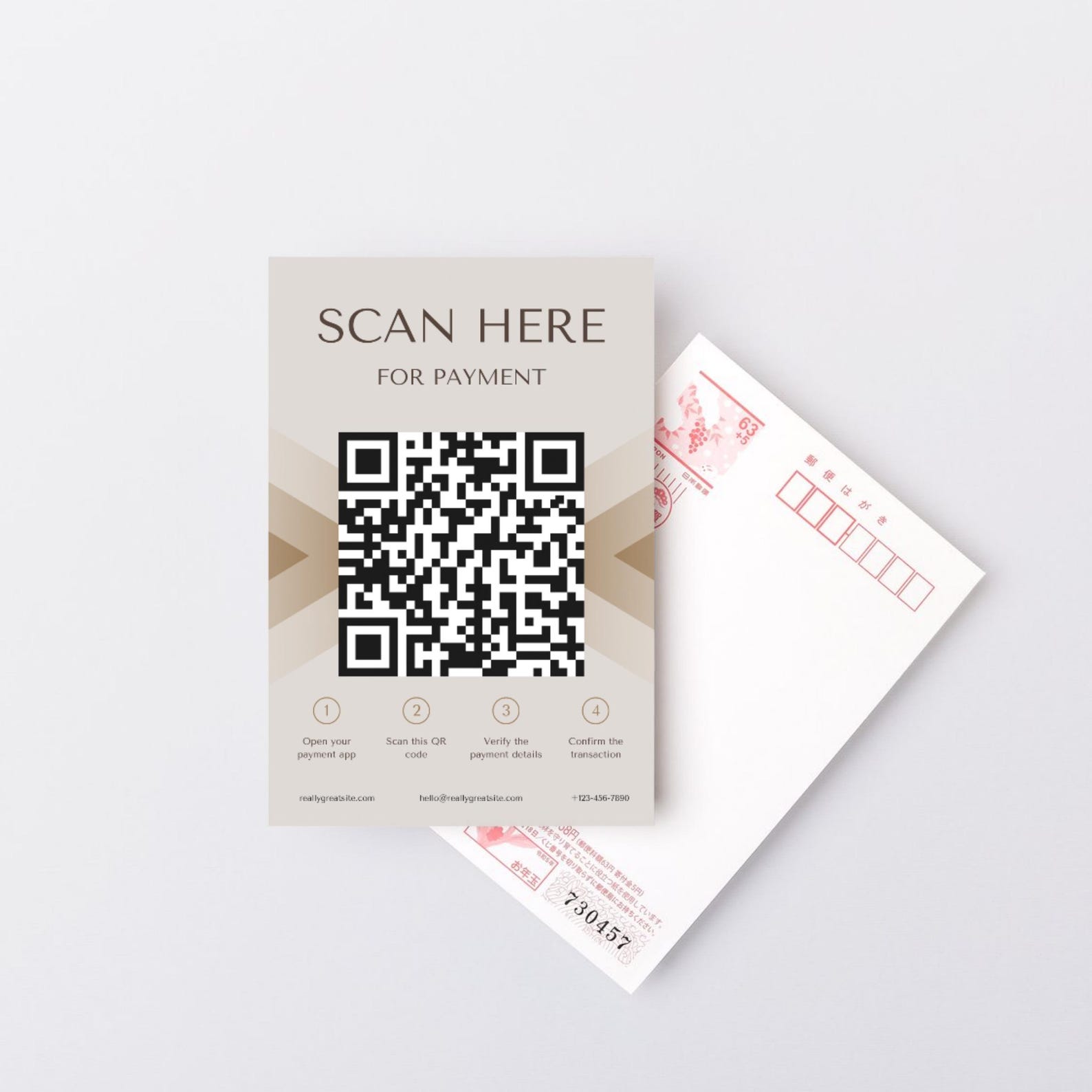 QR Code Payment Poster Template Editable Canva | Printable Scan to Pay ...