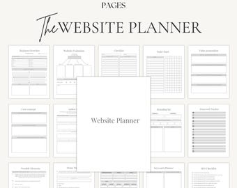 Website Planungsvorlagen | Website-Launch-Planer | Small Business Website Arbeitsbuch | PDF A4 A5 Leinwand