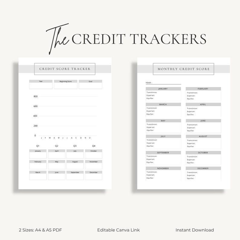 Budget Planner Printable Templates | Money Saving Binder | Personal Finance Tracker | PDF A4 A5 Canva