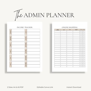 Home Management Binder | Family Command Center | Household Planner | Canva PDF