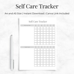 Self Care Tracker Printable | Daily Wellness Tracker PDF | Self Care ...