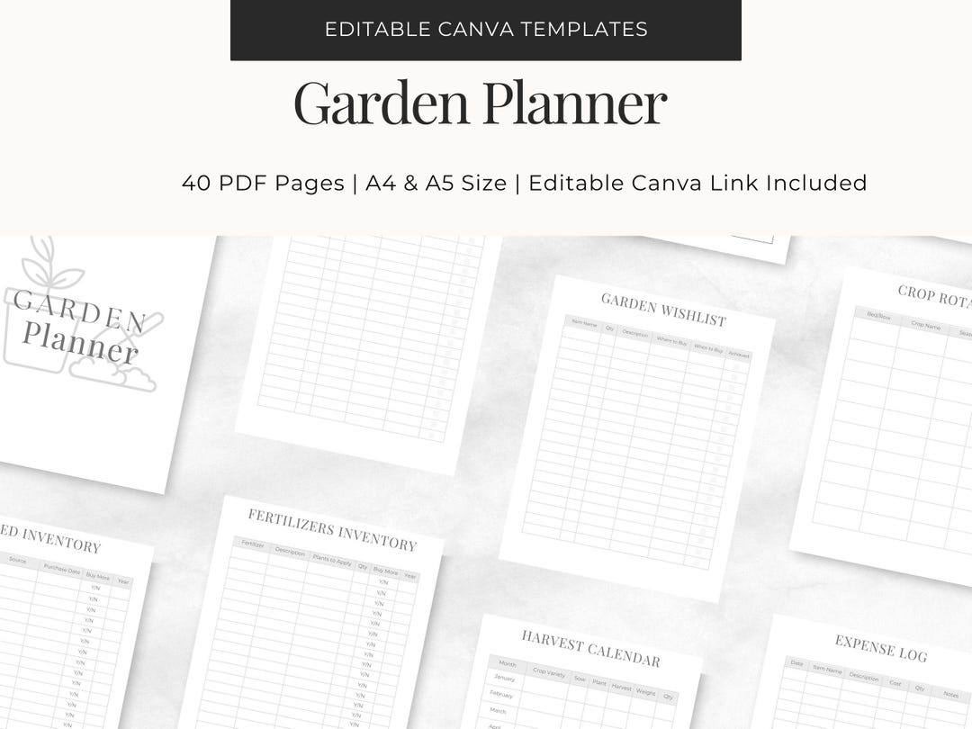 Garden Planner Printable | Garden Journal A4 A5 | Seed Inventory ...