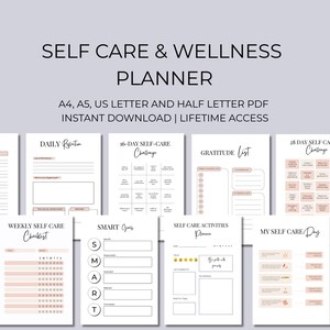 Ultimate Self-Care Companion: 64-Page Wellness Planner, Instant Download, Multiple Sizes