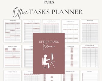 Werkproductiviteitsplanner | Office-taakplanner | Dagelijkse werkorganizer | Werkboek projectplanning | Canvas