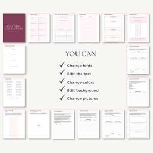 Business Owner Planner | Goal Setting Planner | CEO Mindset Workbook | Entrepreneur Templates | A4 A5 Canva