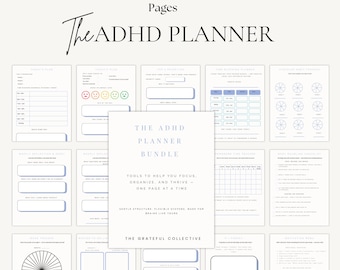 ADHD Planner Bundle | ADHD Life Planner | Neurodivergent Planner | Executive Function Workbook