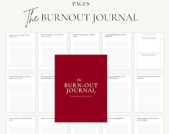 Guided Burnout Journal | Reflect, Reset & Recover | Guided Prompts for Stress and Emotional Healing