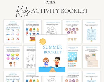 キッズビジーブック｜静かな時間や旅行のための印刷可能なアクティビティ｜印刷可能なPDF、A4、A5、Canva編集可能