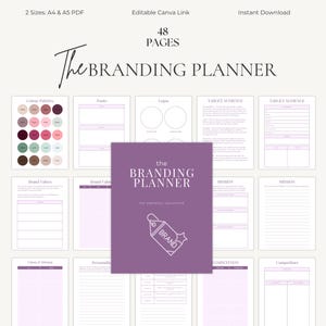 Small Business Planner | Brand Identity Kit | Business Binder | Printable PDF A4 A5 Canva Editable
