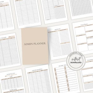 Home Management Binder | Family Command Center | Household Planner | Canva PDF