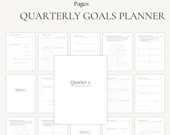 12 Week Year Planner | Quarterly Goal Setting Planner | Personal Growth Workbook | Life Planning Printable | Canva
