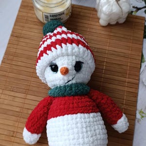 Christmas Snowman Crochet Pattern,Amigurumi Snowman Pattern,Christmas Crochet,Holiday Decor,Crochet Toy Pattern PDF file