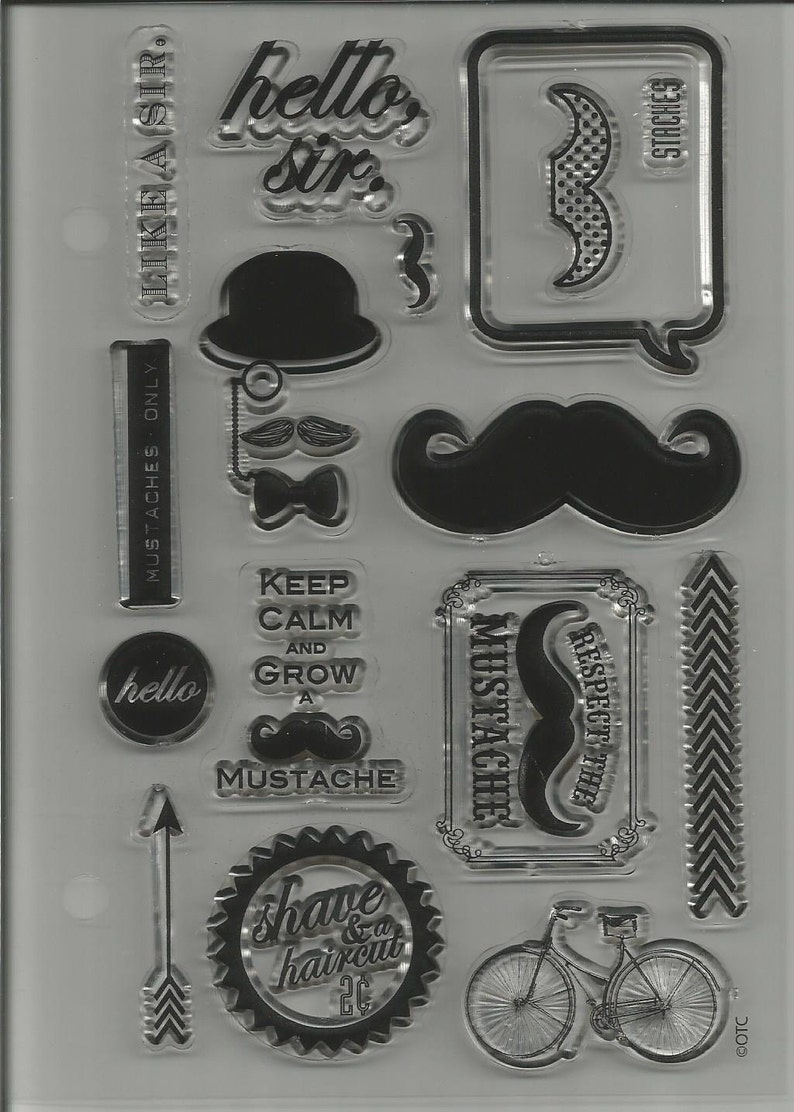 MustacheMasculine Acrylic Stamp Set