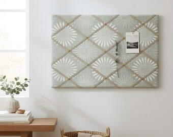 Fabric Memo Board, Upholstered Bulletin Board, Neutral Pin Board, Custom Ribbon Board, Decorative Cork Board, Wall Organizer, Office Decor