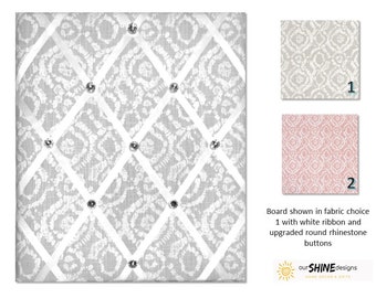 Premier Prints Braylon Damask Print - French Memo Board, Bulletin Board, Cork Board - Your choice of color, size and style.