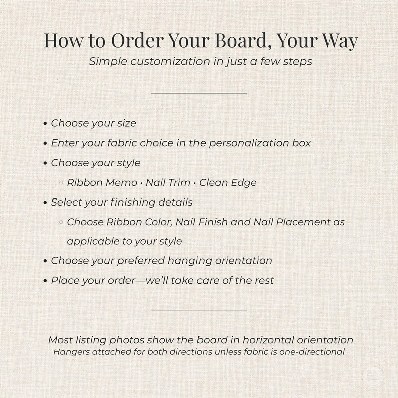a white sheet with a list of things to order