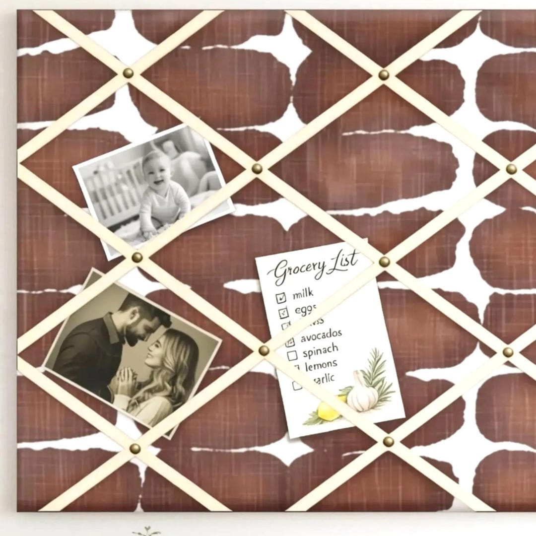 Note Board With Ribbon Shibori Dot Memo Board | Pattern Fabric Bulletin Board | Ribbon Cork ...