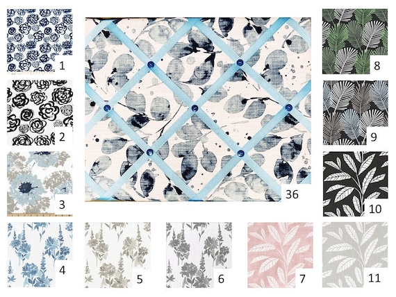 Floral Print   French Memo Board Bulletin Board Cork Board