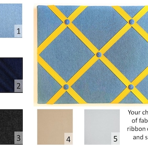 Denim -  French Memo Board, Bulletin Board, Cork Board - Your choice of fabric, size and style. Design your own