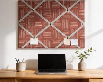 Fabric Memo Board, Modern French Design | Handcrafted Upholstered | Multiple Sizes