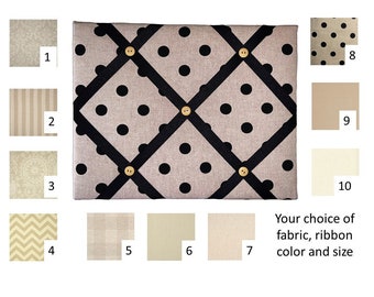 Beige/Natural/Neutral -  French Memo Board, Bulletin Board, Cork Board - Your choice of color, size and style. Design your own